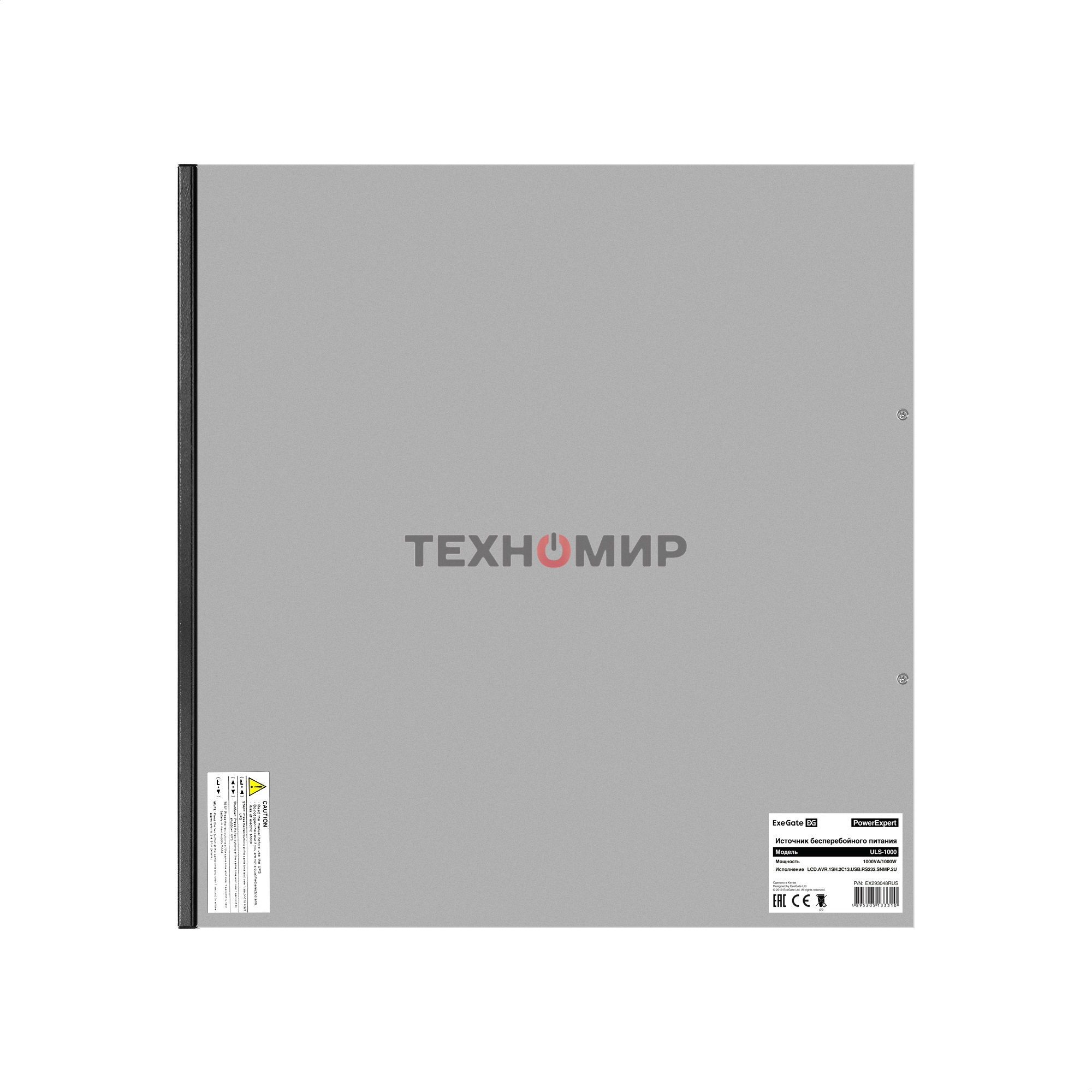 Источник бесперебойного питания On-line ExeGate PowerExpert ULS-1000.LCD.AVR.1SH.2C13.USB.RS232.SNMP.2U 1000VA/1000W, On-Line, PF=1, LCD, 1*Schuko+2*C13, RS232, USB, SNMP-slot, Rackmount 2U/Tower, металлический корпус, черный