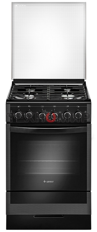 Плита газовая Gefest ПГ 5300-02 0046 черный, конфорок 4 шт, духовка 52 л, 50 см x 85 см x 58.5 см