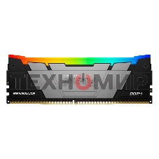 Оперативная память Kingston Fury Renegade, DDR4, 64Gb (2x32GB), 3200MHz, CL16, DIMM, радиатор, RGB, серебристый/черный