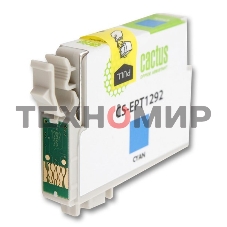 Картридж струйный Cactus CS-EPT1292 (T1292) голубой (10 мл) для Epson Stylus Office B42/BX305/BX305F/BX320/BX525/BX625/SX420/SX425