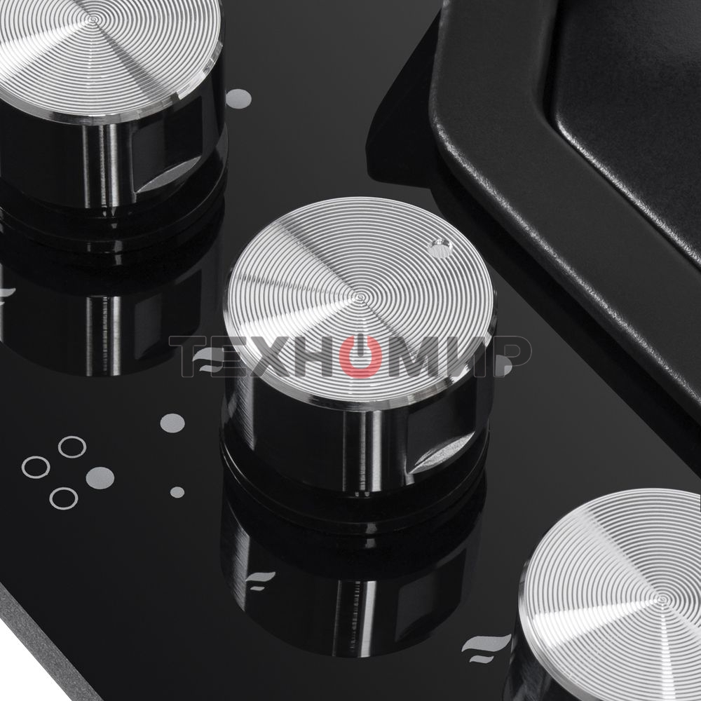 Газовая варочная панель Maunfeld EGHG.64.23CB/G, 4 конфорки, закаленное стекло, черный