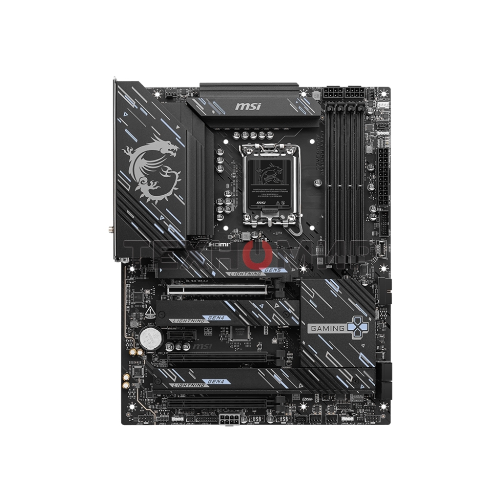 Материнская плата MSI Z890 GAMING PLUS WIFI, LGA 1851, Intel Z890, 4xDDR5, 4xSATA, 4xM.2, 1xPCIe 5.0 x16, 2xPCIe 4.0 x4, 1xPCIe x1, 1xHDMI, 1xDP, 1xUSB-C Thunderbolt 4, 1xUSB-C 3.2 Gen 2, 1x 5Gb LAN, 1xUSB-A 3.2 Gen 2, 2xUSB-A 3.2 Gen 1, 4xUSB-A 2.0, 3x3.