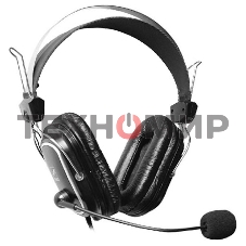 Гарнитура проводная A4Tech HS-50, черный/серебристый