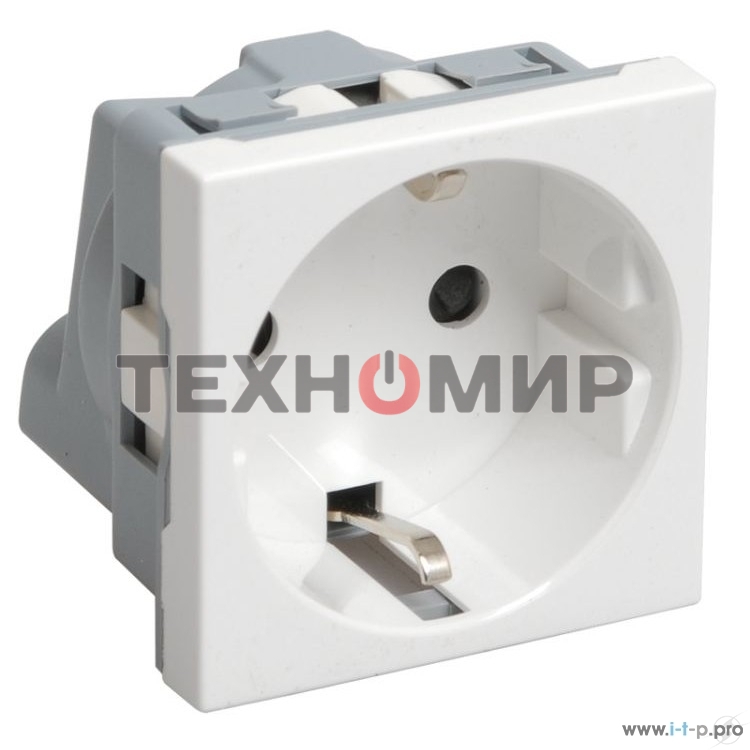 Розетка Iek (CKK-40D-RSZB2-K01-K) РКС-20-30-П-К Розетка с з/к 2к (на 2 модуля) ПРАЙМЕР белая