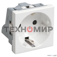 Розетка Iek (CKK-40D-RSZB2-K01-K) РКС-20-30-П-К Розетка с з/к 2к (на 2 модуля) ПРАЙМЕР белая