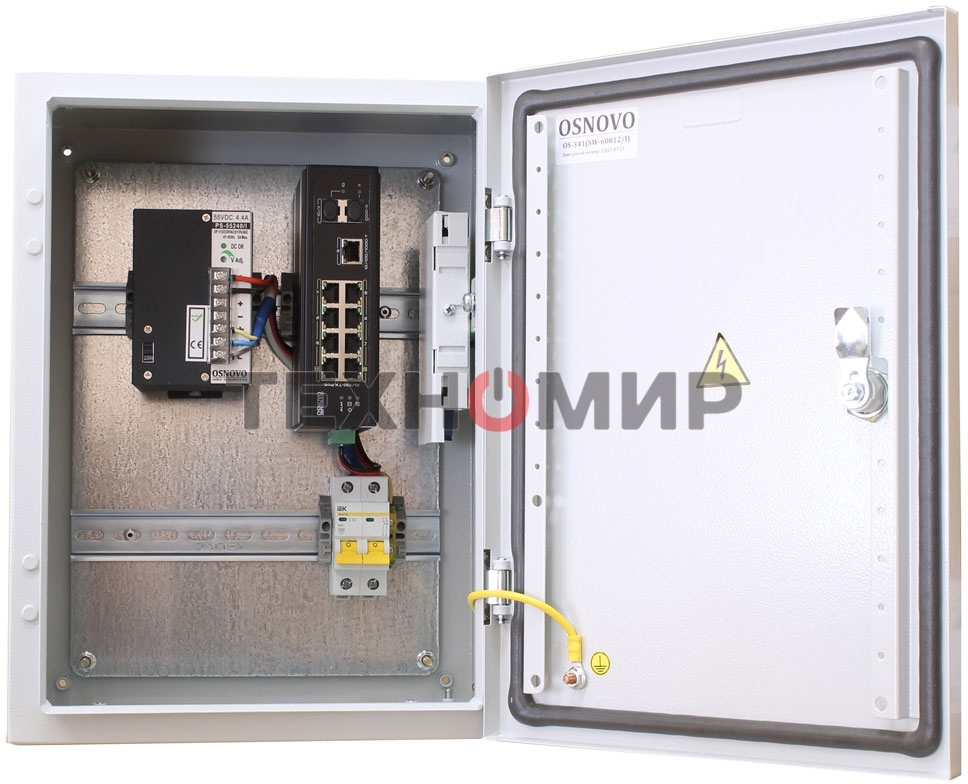Коммутатор Osnovo SW-60812/I 8x100Mb 1G 2SFP 300W