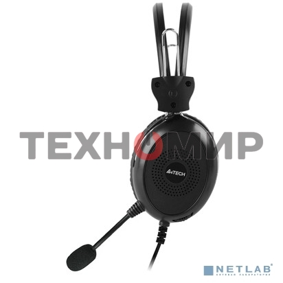 Гарнитура проводная с микрофоном A4Tech HU-30 черный 2м накладные USB оголовье