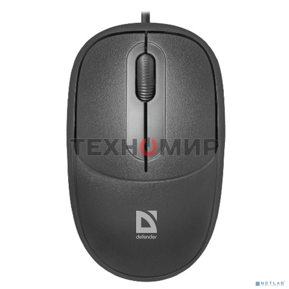 Мышь проводная Defender Datum MS-980 черный, 1000 dpi, USB, кнопки - 3