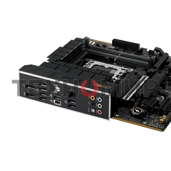 Материнская плата ASUS TUF GAMING B760M-PLUS II, LGA 1700, Intel B760, 4xDDR5, 4xSATA, 3xM.2, 1xPCIe 5.0 x16, 1xPCIe x4, 1xPCIe x1, 1xUSB-A 3.2 Gen 2, 2xUSB-A 3.2 Gen 1, 4xUSB 2.0, 1xUSB-C 3.2 Gen 2x2, 1x2.5Gb LAN, 5x3.5 мм, 7.1, mATX