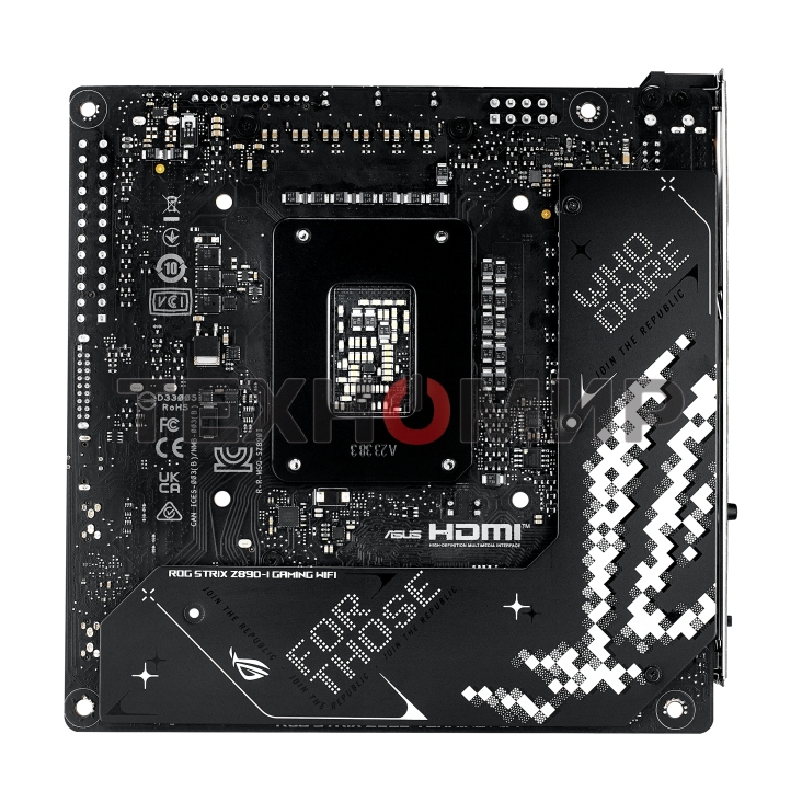 Материнская плата ASUS ROG STRIX Z890-I GAMING WIFI, LGA1851, Intel Z890, 2xDDR5, 2xSATA, 2xM.2, 1xPCI-E 5.0 x16, 1xHDMI, 2xThunderbolt 4, 1x2.5Gb LAN, 9xUSB-A, 1xUSB-C, 5.1, Mini-ITX
