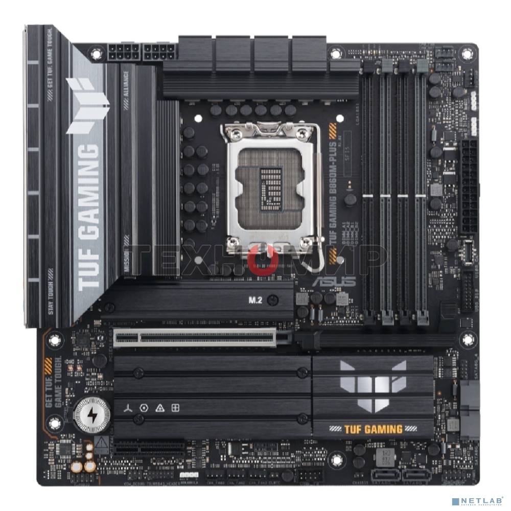 Материнская плата ASUS TUF GAMING B860M-PLUS, LGA 1851, Intel B860, 4xDDR5, 4xSATA, 3xM.2, 1xPCIe 5.0 x16, 1xPCIe x4, 1xUSB-C, 4xUSB-A 3.2 Gen 1, 2xUSB-A 3.2 Gen 2, 1xHDMI, 1xDP, 1x2.5Gb LAN, 7.1, mATX