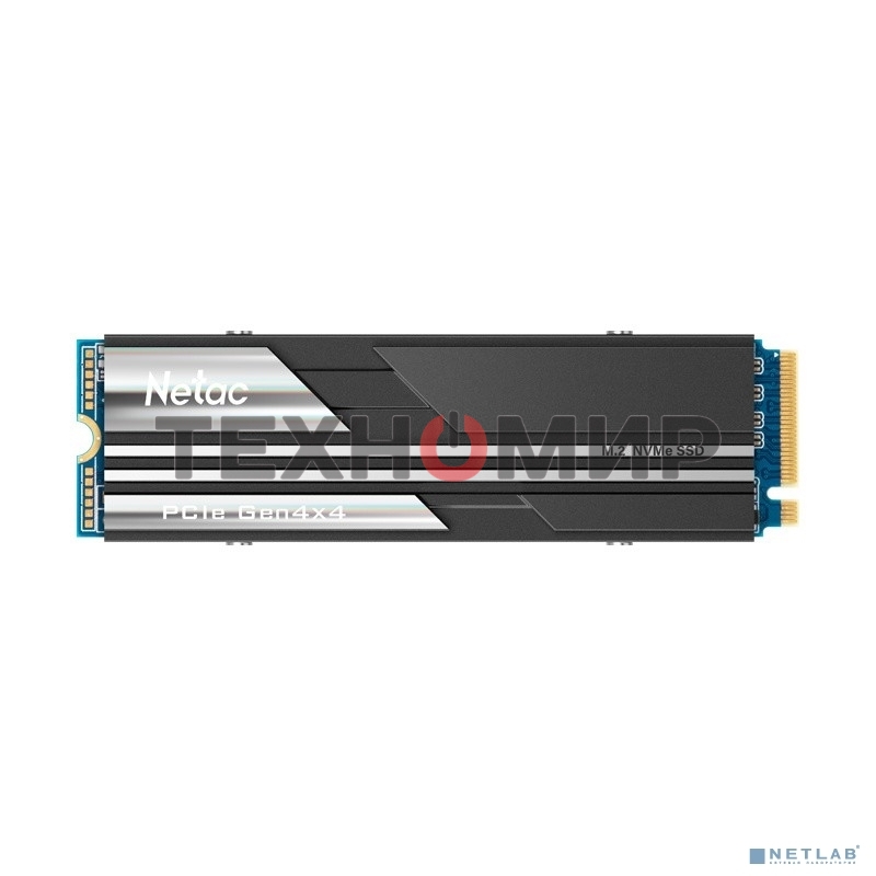 Накопитель SSD Netac NV5000 Pro, 500Gb, M.2 2280, PCIe 4.0 x4, NVMe, R/W 4800/2700, с радиатором