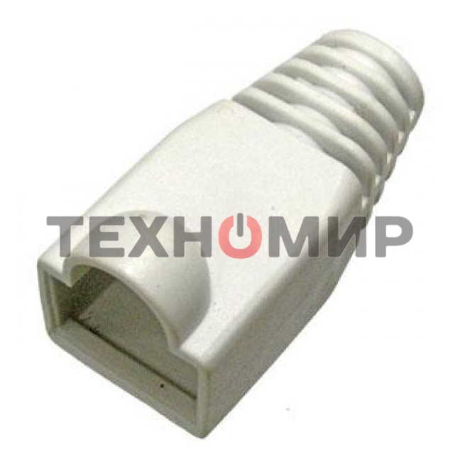 Защитные колпачки для кабеля 6,0мм cat.5, на соединение коннектора с кабелем, белый, 100 шт. в пчк