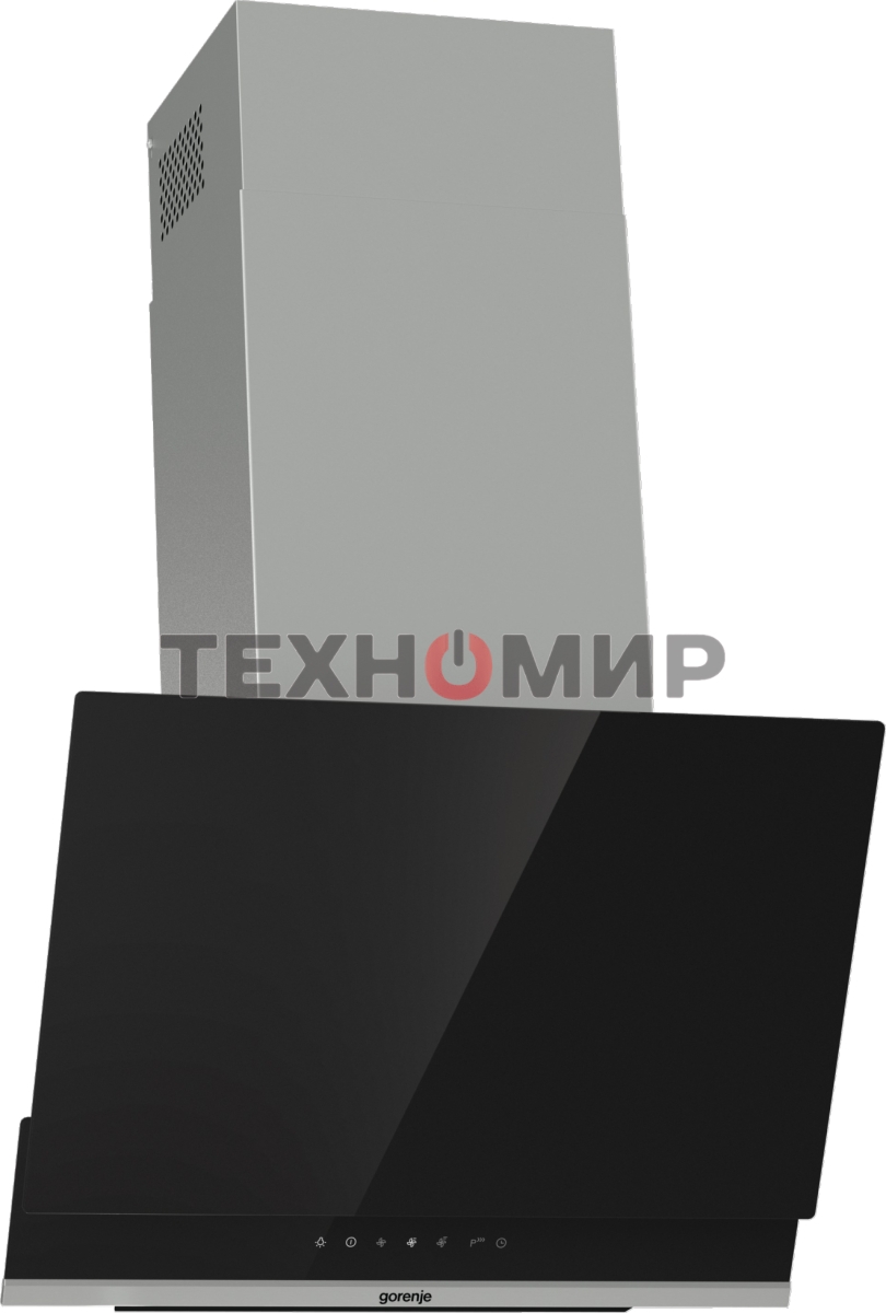 Вытяжка наклонная Gorenje WHI649X21P черный/серебристый, 60 см, 740 куб. м/ч, 67 дБ