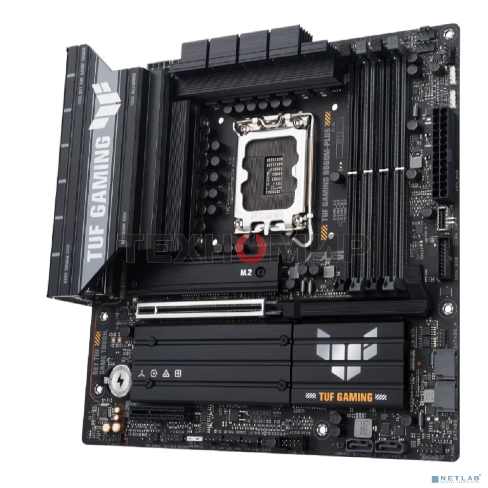 Материнская плата ASUS TUF GAMING B860M-PLUS, LGA 1851, Intel B860, 4xDDR5, 4xSATA, 3xM.2, 1xPCIe 5.0 x16, 1xPCIe x4, 1xUSB-C, 4xUSB-A 3.2 Gen 1, 2xUSB-A 3.2 Gen 2, 1xHDMI, 1xDP, 1x2.5Gb LAN, 7.1, mATX