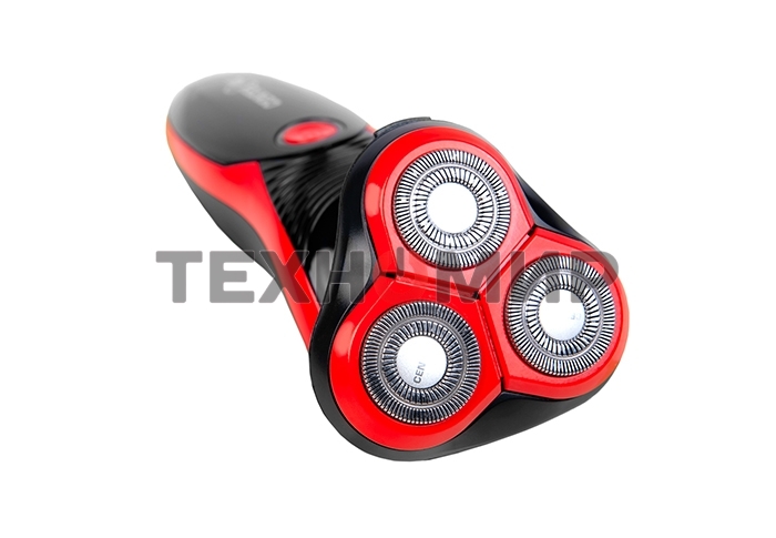 Электробритва Centek CT-2168 (красный) ротор 3D, влажное бритье, 3 плав.головки, 2-ные лезвия, до 50 мин раб