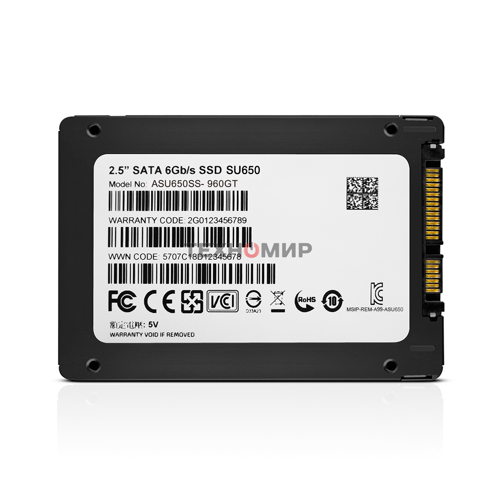 Накопитель SSD ADATA SU650, 960Gb, SATA III, 2.5