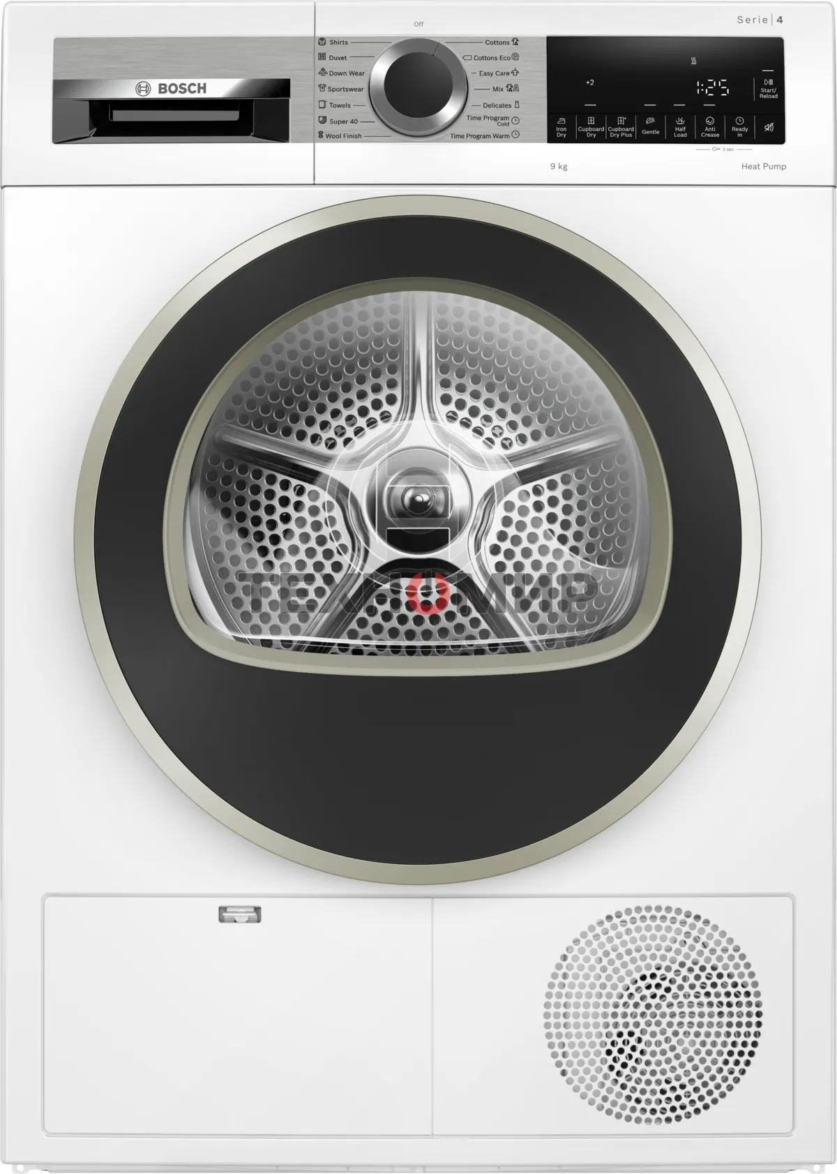 Сушильная машина Bosch WQG1420AME белый, 9 кг, сушка - конденсационная, программ - 15, 59.8 x 84.2 x 64.8 см