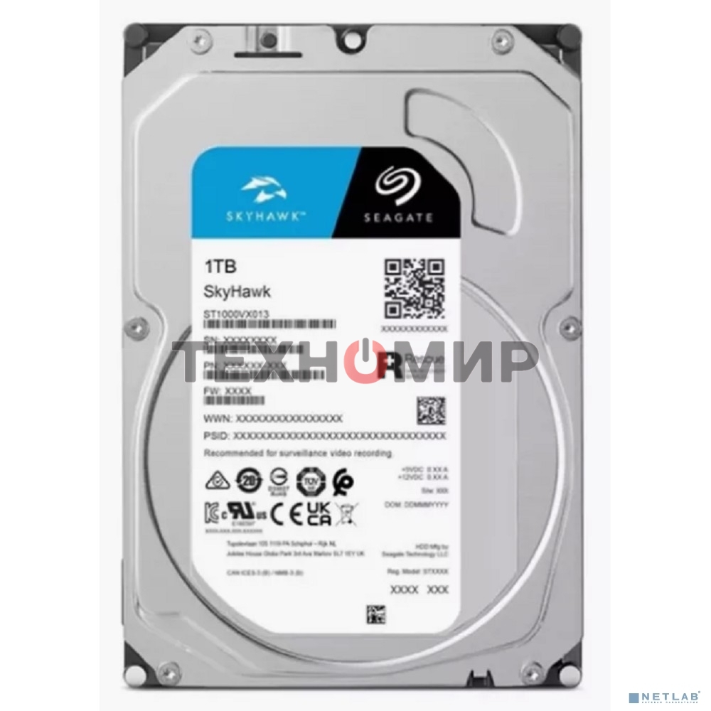 Жесткий диск Seagate 1Tb Video Skyhawk (5400rpm) 256Mb 3.5