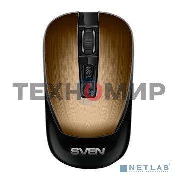 Мышь беспроводная SVEN RX-380W античная бронза, 1600 dpi, радиоканал, USB, кнопки - 4