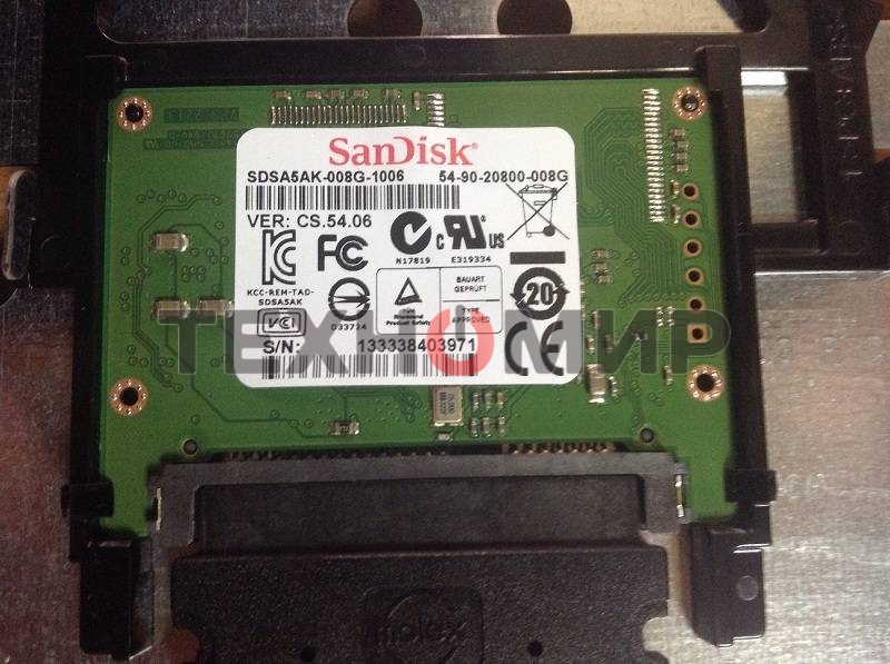 Жесткий диск 8Gb SSD HP LJ M601/M602/M603 (CE988-67907) OEM