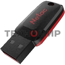 Флешка USB Netac U197 (NT03U197N-032G-20BK), 32Gb, USB 2.0, R/W 25/10, черный/красный