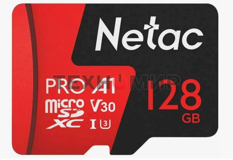 Флеш карта MicroSD card Netac P500 Extreme Pro 128Gb, retail version w/o SD adapter