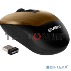 Мышь беспроводная SVEN RX-380W античная бронза, 1600 dpi, радиоканал, USB, кнопки - 4