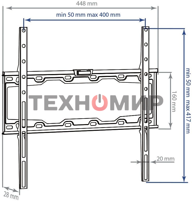 Кронштейн для LED/LCD телевизоров Kromax ELEMENT-3 черный