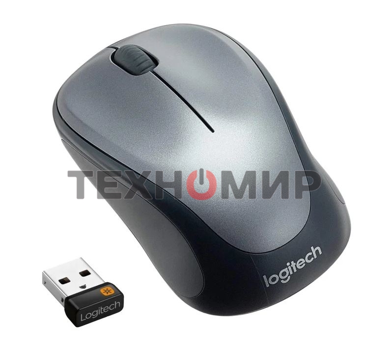 Мышь беспроводная Logitech M235 серый/черный, 1000 dpi, радиоканал, USB, кнопки - 3
