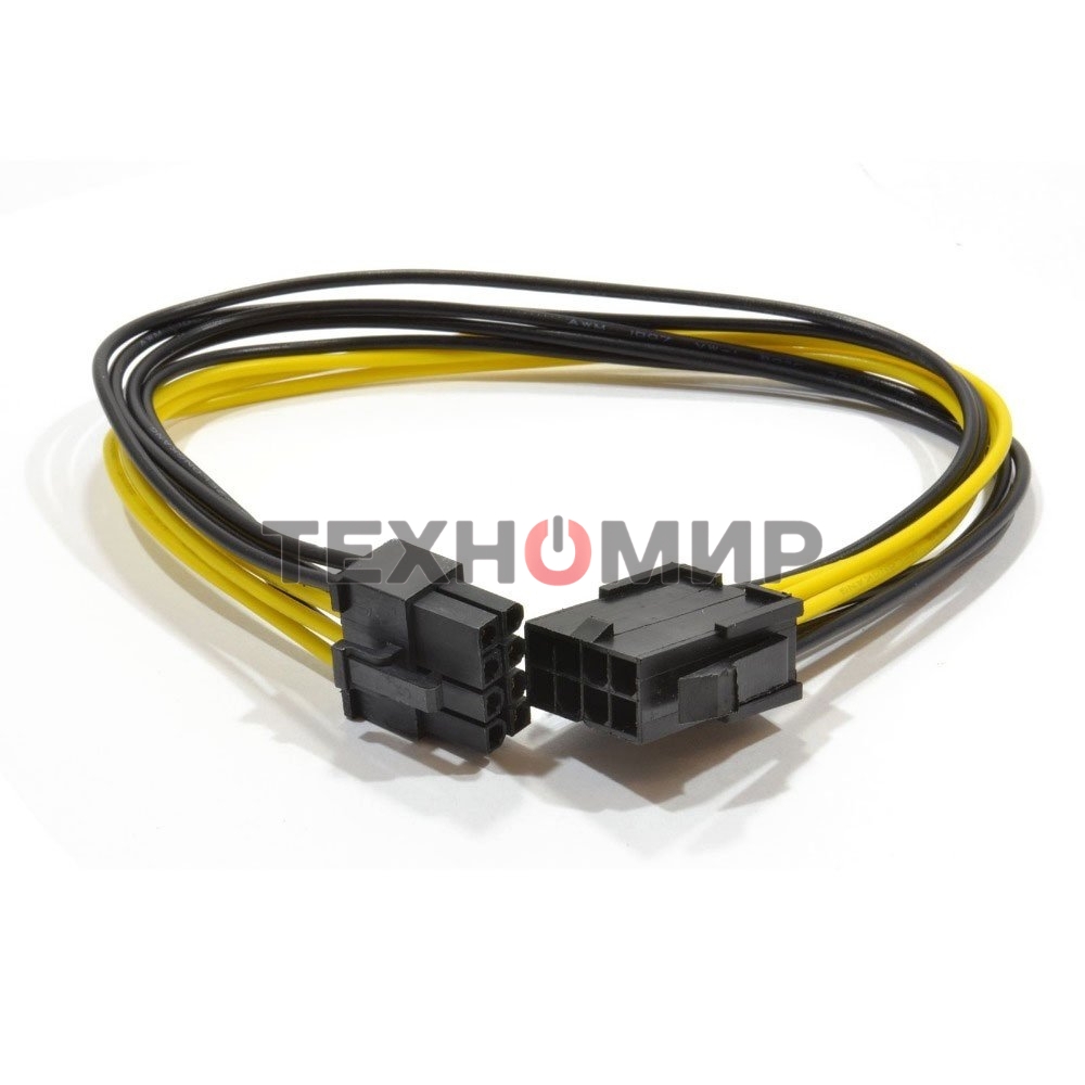 Удлинитель кабеля питания Cablexpert CC-PSU-84, PCI-Express 6+2pin M/PCI-Express 6+2pin F, 30 см