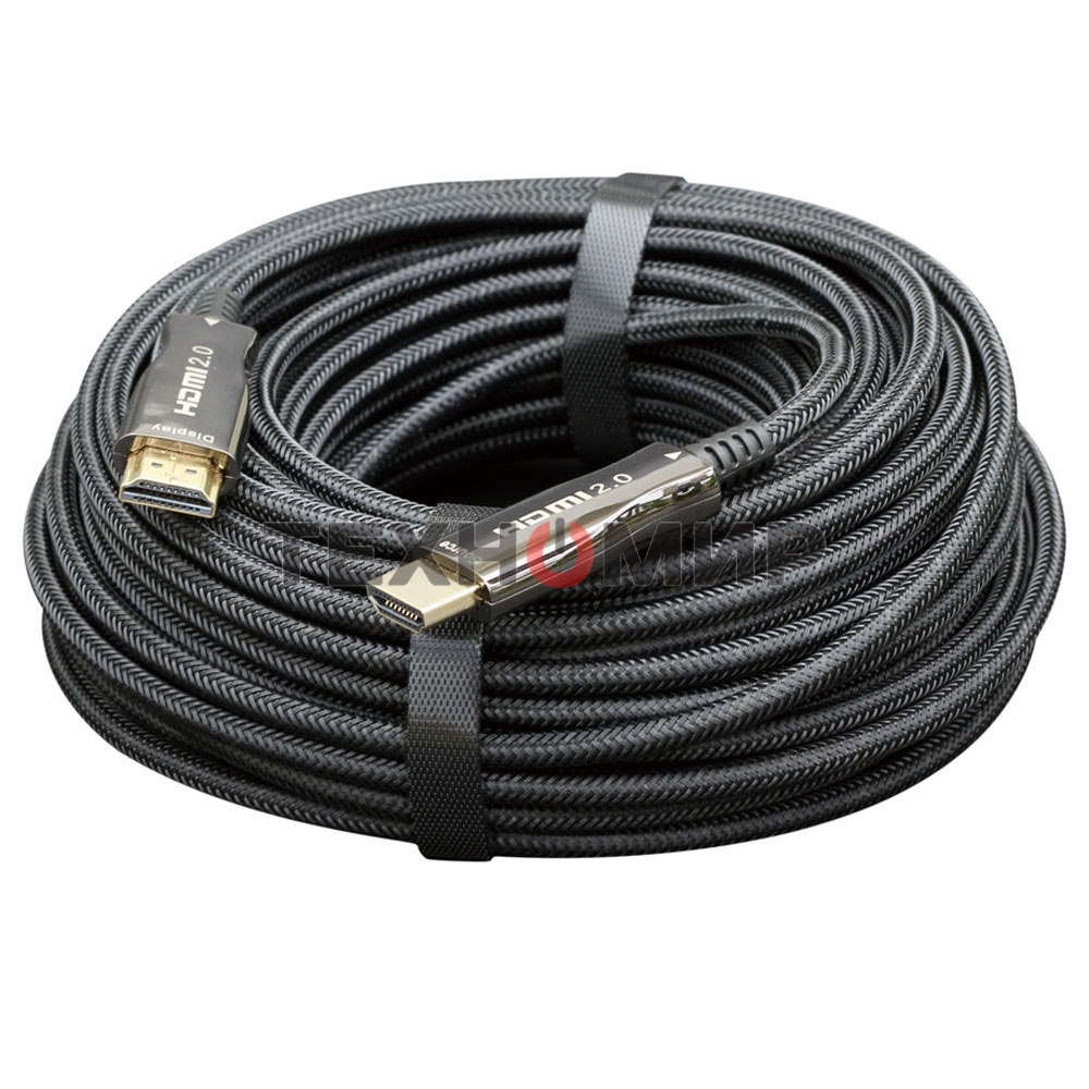 Активный оптический кабель Cablexpert HDMI, 100м, v2.0, 19M/19M, AOC Premium Series, позол.разъемы, экран, коробка
