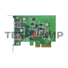 Карта расширения QNAP QXP-10G2U3A USB Dual Port Adapter, 2 x 10Gb/s USB 3.2 Gen 2, PCIe Gen3 x2