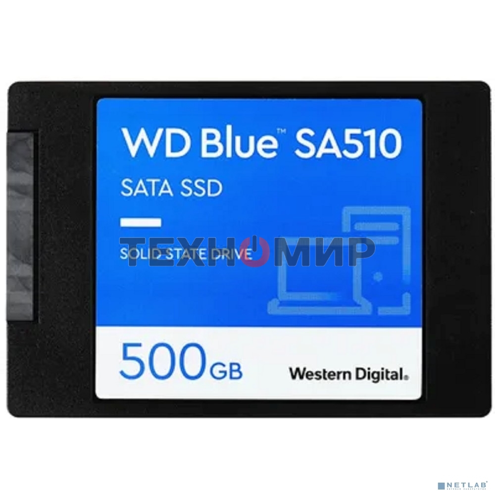 Накопитель SSD WD Blue SA510 WDS500G3B0A, 500GB, SATA III, 2.5