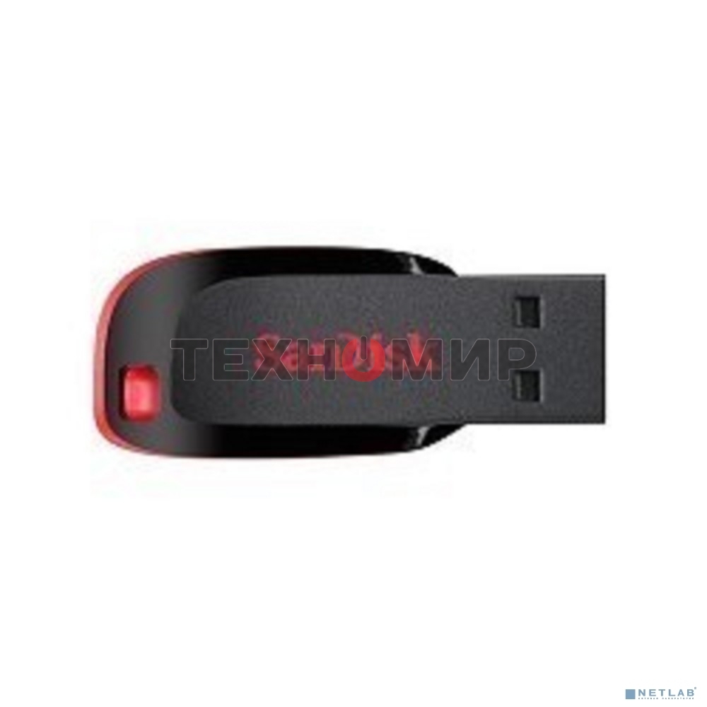 Флешка USB Sandisk CZ50 Cruzer Blade (SDCZ50-016G-B35), 16Gb, USB 2.0, R/W 15/4, черный/красный