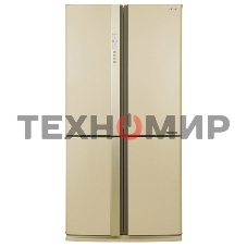 Холодильник Sharp SJ-EX98FBE бежевый трехкамерный 394/211 л морозилка снизу, No Frost, Side by Side