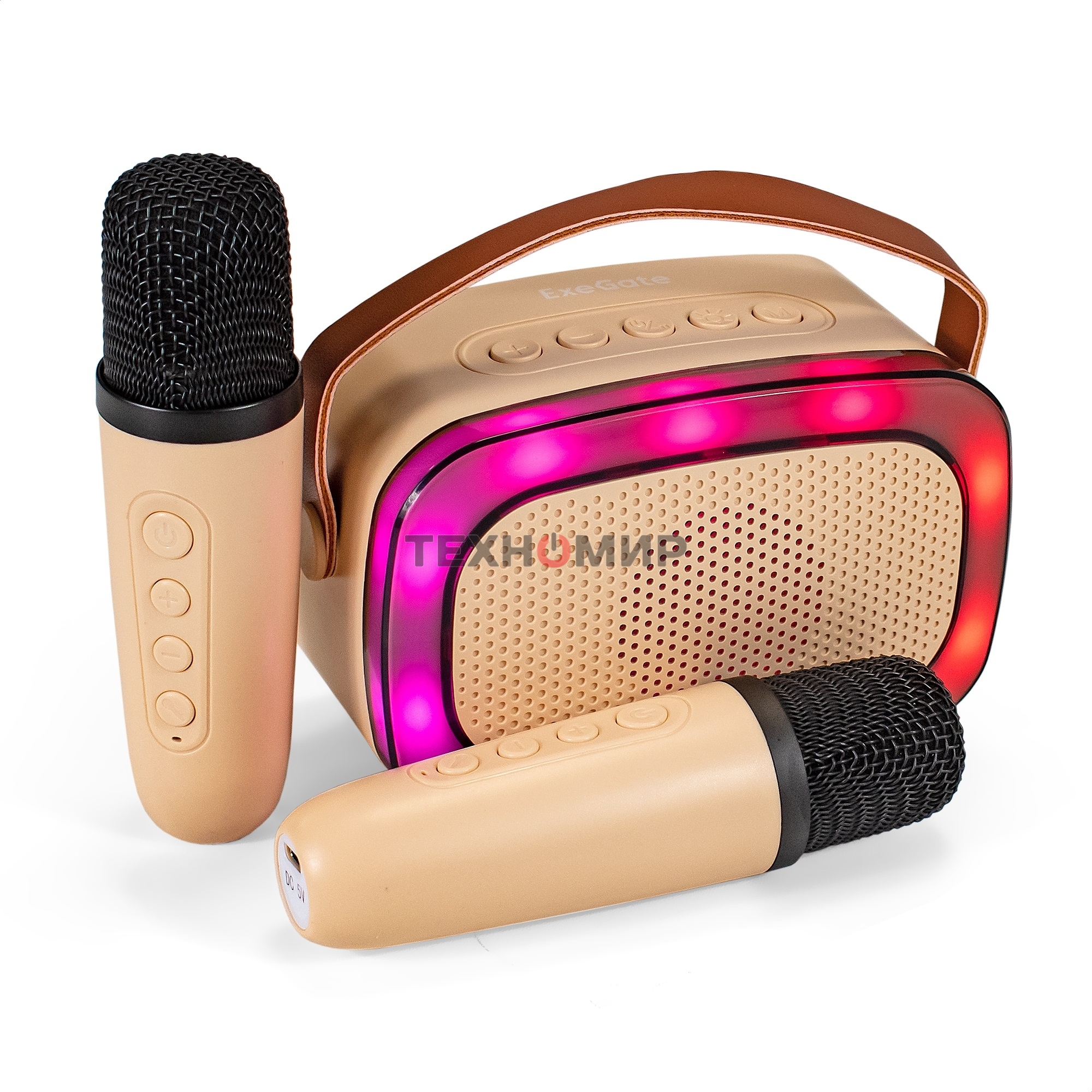 Караоке-система ExeGate Bro 330 Bluetooth 8 Вт бежевый