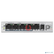 Коммутатор Zyxel GS1005HP Switch PoE +, 5xGE (4xPoE +), desktop, metal, silent, PoE budget 60 W