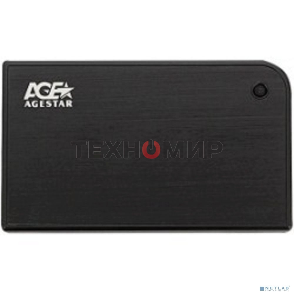 Внешний корпус для HDD/SSD AgeStar 3UB2A14 SATA II пластик/алюминий черный 2.5