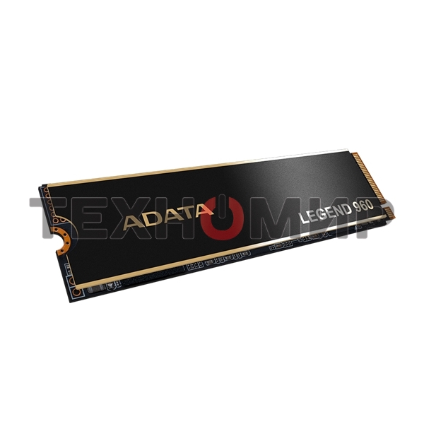 Накопитель SSD ADATA LEGEND 960, 1Tb, PCIe 4.0 x4, M.2 2280, NVMe, R/W 7400/6000, с радиатором