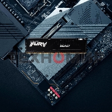 Оперативная память Kingston Fury Beast, DDR5, 16Gb (1x16Gb), 6000MHz, CL30, DIMM, с радиатором, черный