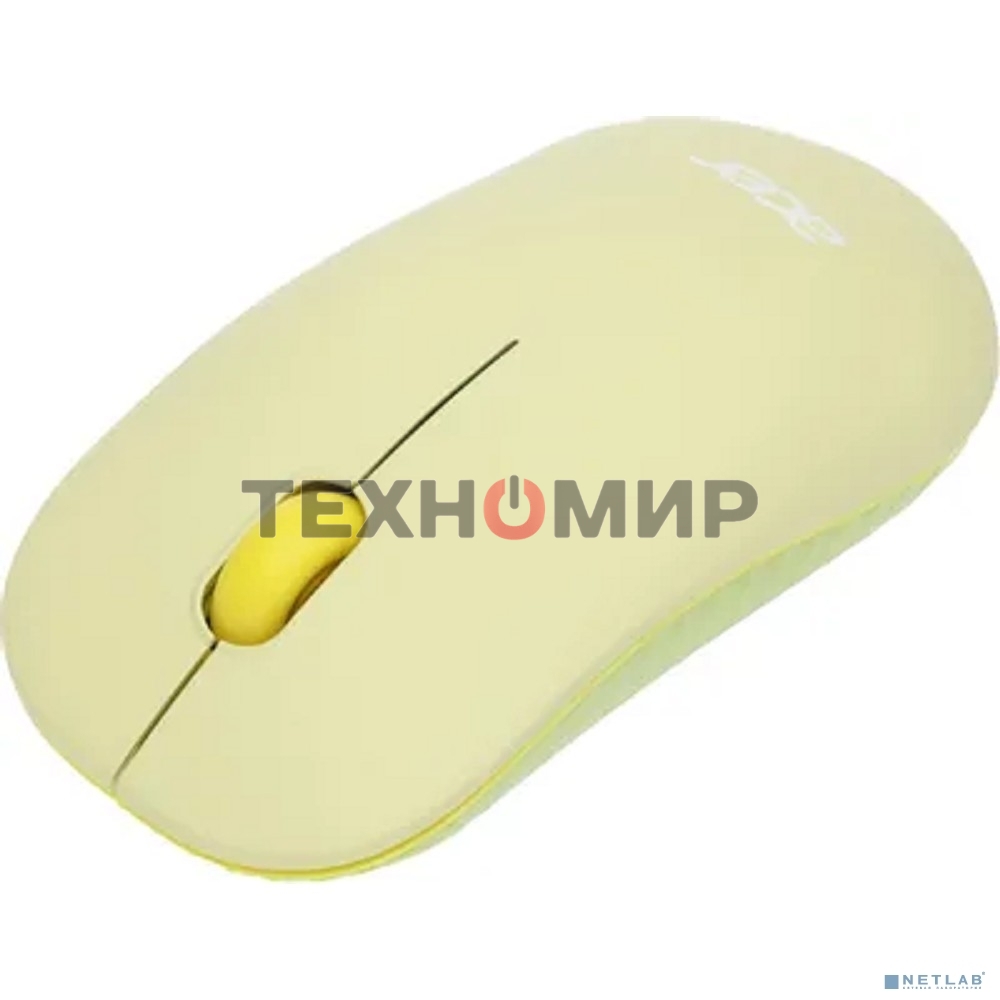 Мышь беспроводная Acer OMR205 зеленый/желтый, 1200 dpi, радиоканал, USB, кнопки - 3