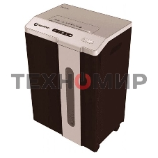 Шредер New United Etalon ET-15M серый (секр.P-5)/перекрестный/15лист./25.6лтр./скрепки/скобы/пл.карты/CD