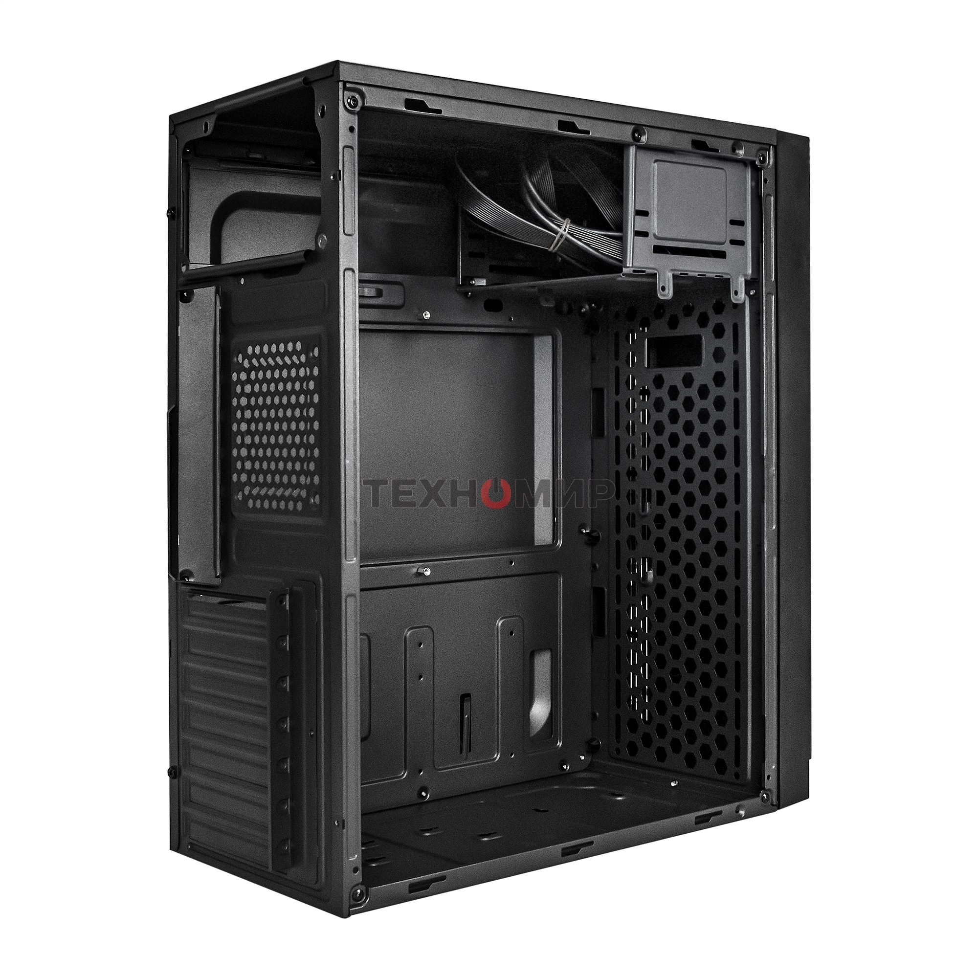 Компьютерный корпус Miditower ExeGate EX290190RUS AA-442U2-AA500 (ATX, AA500 8 см, 1хUSB+2хUSB 3.0, аудио, черный)