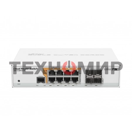 Маршрутизатор 8PORT 1000M 4SFP CRS112-8P-4S-IN MIKROTIK
