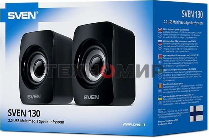 Акустическая система SVEN 130, черный (6 Вт, питание USB)