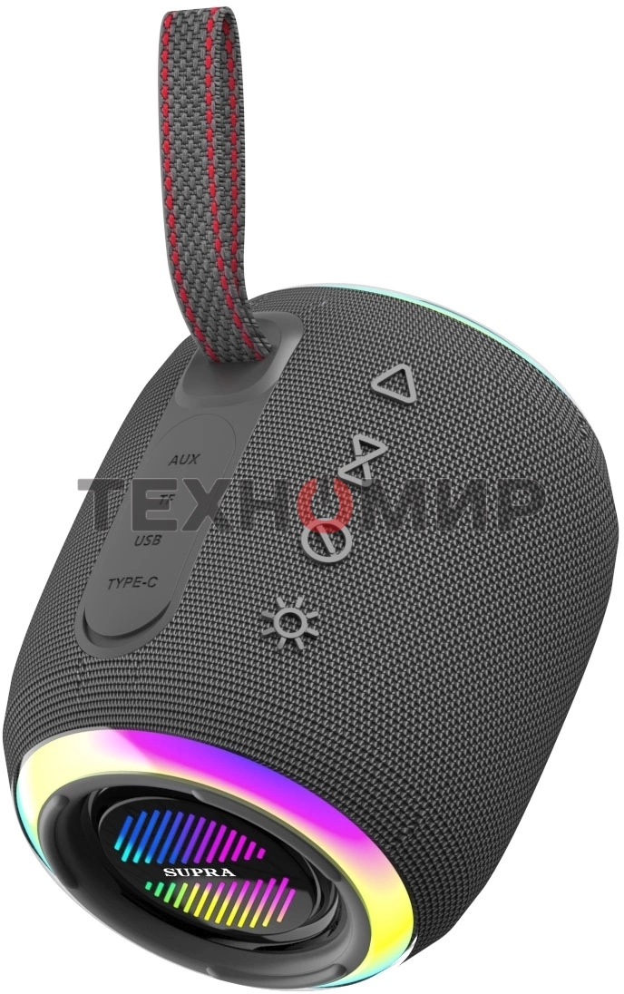 Колонка портативная Supra BTS-515 черный 20W 1.0 BT/3.5Jack/USB 10м 2400mAh