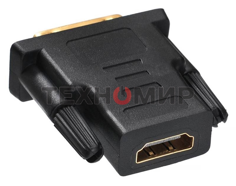 Адаптер Buro HDMI-19M(F)/DVI-D(M) с позол. конт.