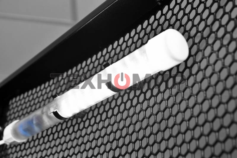 Панель осветительная Rem, с кронштейном серого цвета, 1U, 40х484х35 мм (ВхШхГ), 230V, 19