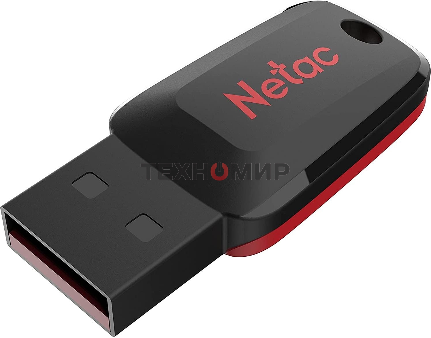 Флешка USB Netac U197 (NT03U197N-008G-20BK), 8Gb, USB 2.0, R/W 25/10, черный/красный